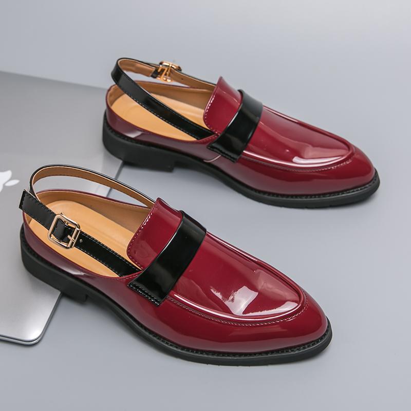 Fashion Summer White Wedding Dress Shoes Men's Business Office Sandals High Quality Mens Loafers Brand Outdoor Flat Bottom Driving Shoes