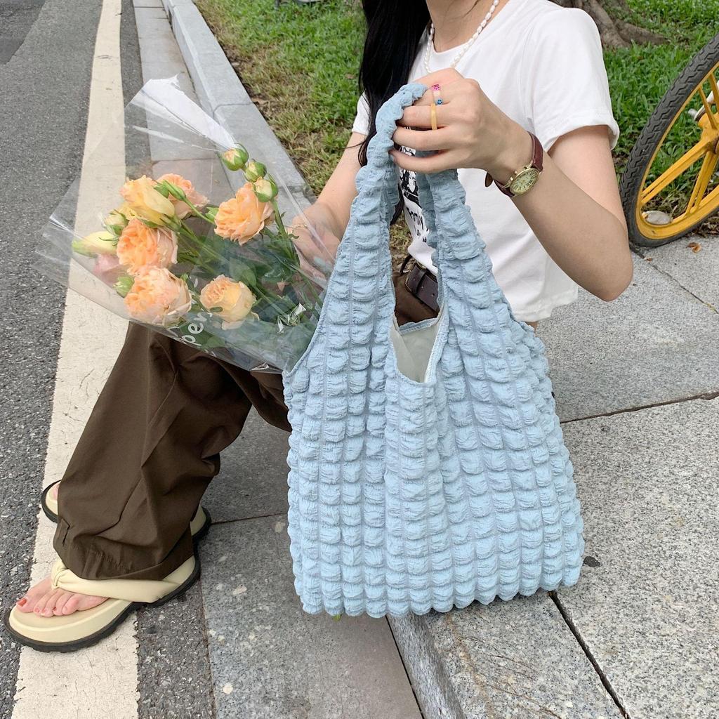 Summer Puff Cloud Sweet Shoulder Bag Fashion Girls Large Capacity Tote Bag