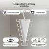 Double Sided 12 Hooks Storage Rack V Shaped Baseball Cap Holder Belt Hat Scarf Organizer Hooks Wardrobe Space Saving Rack