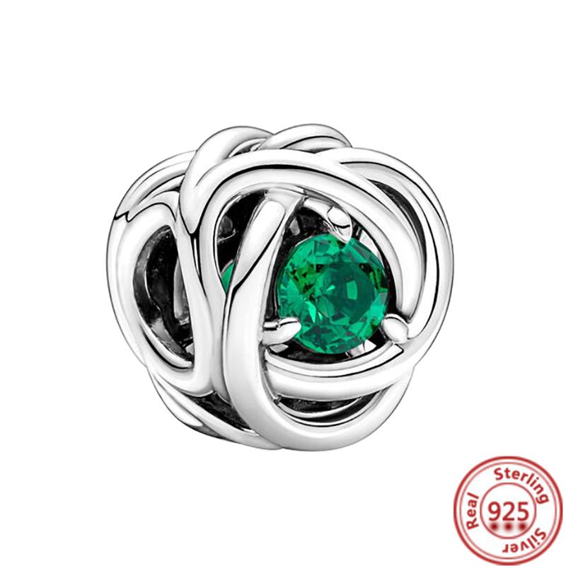 Нові 12 сузір'їв місяць колір вічність коло шарм Fit оригінальні шарми браслет з бісеру 925 срібло DIY ювелірні вироби