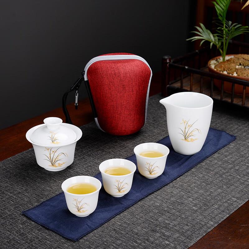 LISM Portable Travel Ceramic Tea Set