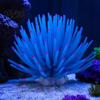 Aquarium Scenery Accessory Silicone Sea Anemone, Realistic Blue Actinian, Fish Tank Stable Decoration Ornament, Flexible Actinia for Seawater