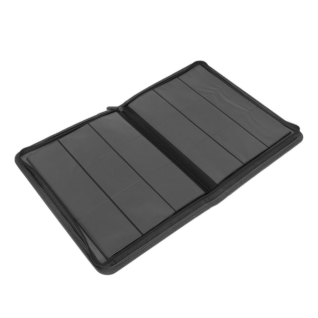9 Pockets Card Binder Zipper Fully Enclosed PU 360 Side Loading Pocket Trading Card Album Folder