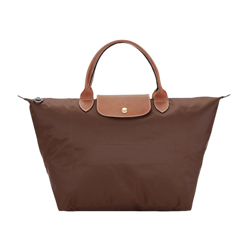

Новая сумка LONGCHAMP Le Pliage из полиамидного холста с кожаной отделкой, сумка-пельмень, сумка-тоут, средняя, женская, цвет эбенового дерева 1623089P81 30.0*20.1*27.9CM