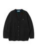 Ucla Logo Wappen Semi-Overfit Cardigan [Black] (Ua9Gd10)