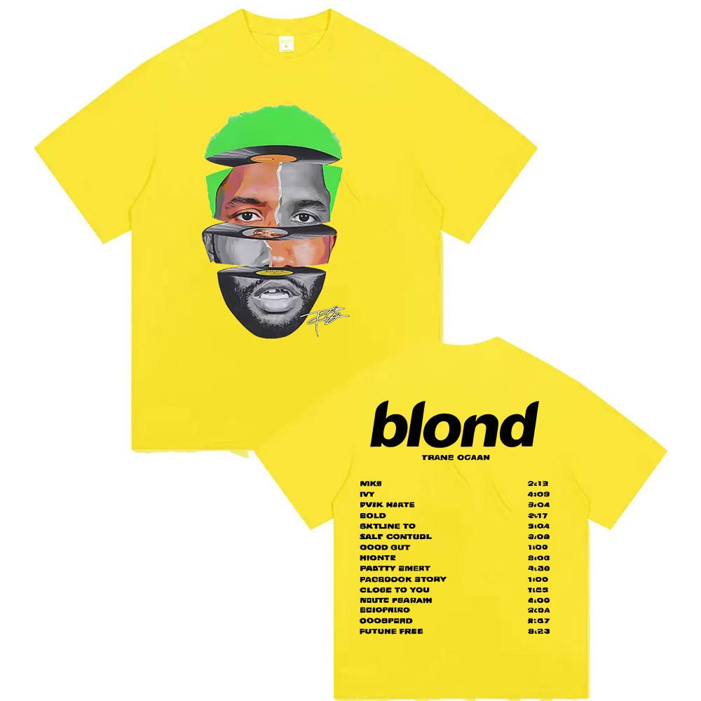 Limited Rapper Frank Tour 2025 Merch T Shirt Unisexs Vintage Fashion Ocean Short Sleeve Tshirt Pop Hip Hop Clothing Blond TShirts