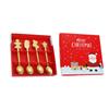 4PC New Year Spoon Fork Christmas Decorations Home Christmas Gifts Christmas Tableware Decorations Children's Gifts