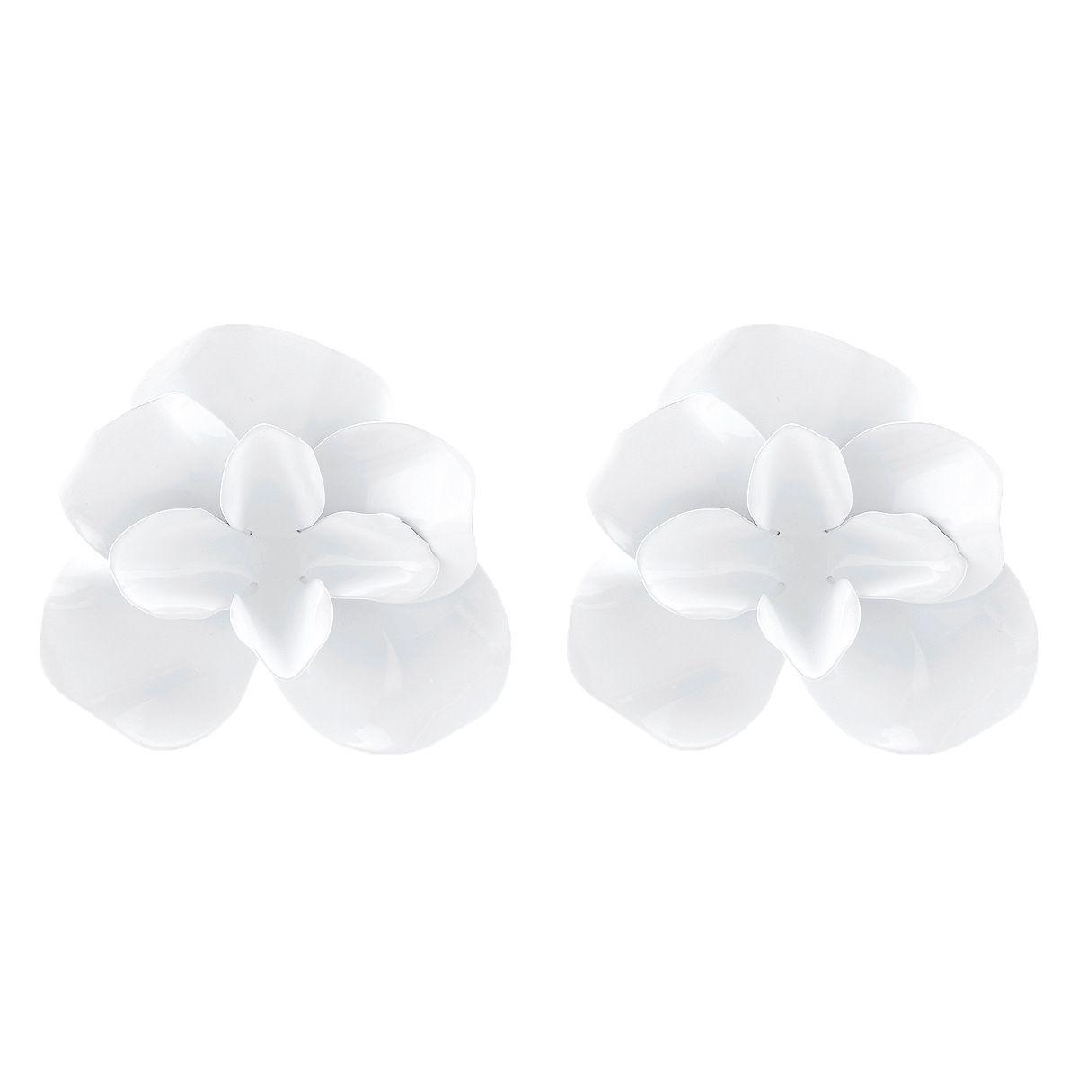 

Exaggerated Metal Large Red Rose Flower Earrings for Women Europe America Personality Daily Commuter Jewelry Holiday Accessory білий