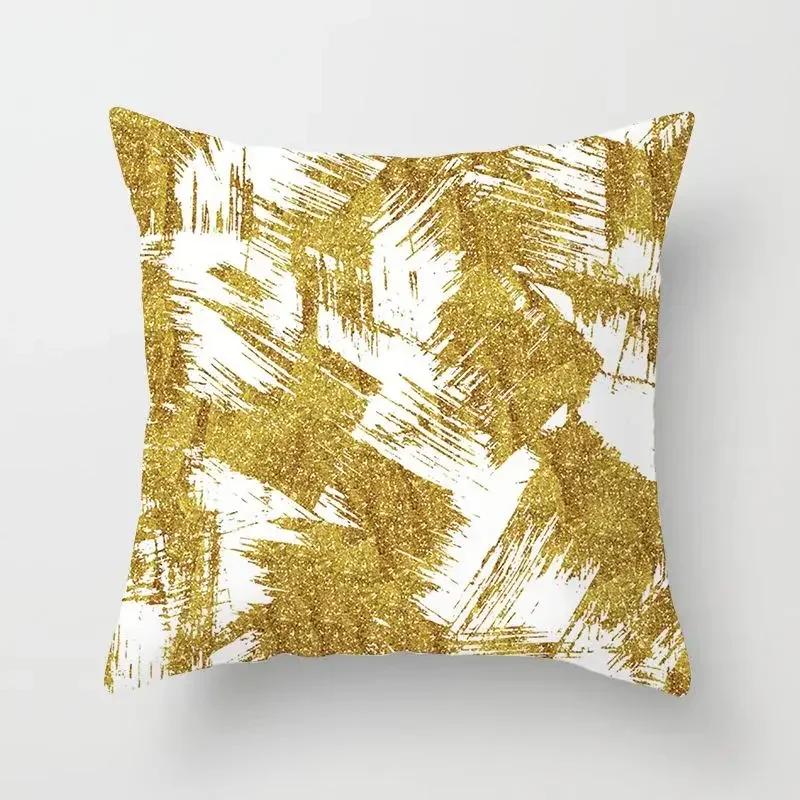 Golden Sofa Pillowcase Digital Printing Office Cushion Cover