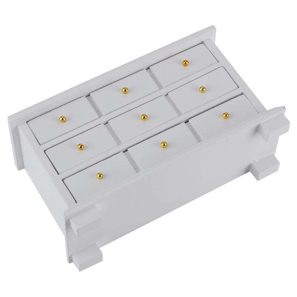 1Celsius12 Cabinet Wooden Model Furniture Bedroom Drawers Cabinet Toy for