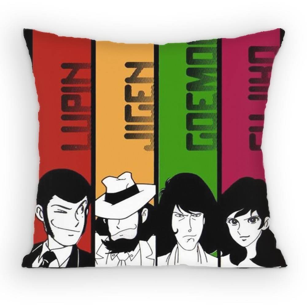 Classic Anime LLupin The Third Pillow Case Antidustmite Pillowcase Invisible zipper silky Sofa cushion cover for bedroom