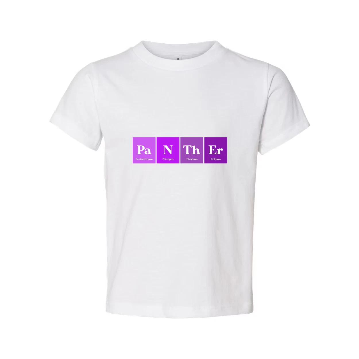 

Panther Themed Periodic Table Style Graphic T Shirt For Science Lovers Unisex Te 2XL