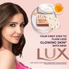 Lux Flaw-Less Glow Bathing Soap For Soft Smooth Glowing Skin With Jasmine Fragrance And Vitamin Enriched Formula 150g X 3 Pack