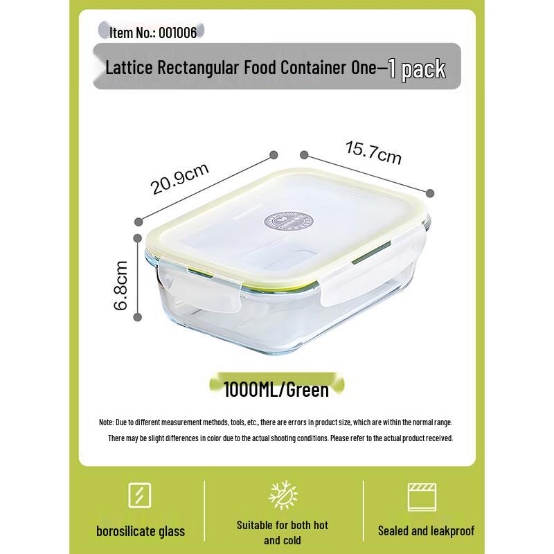 Cha Hua 1000ml Rectangular Plastic Food Container