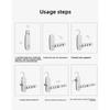 2Pcs 7 Holes Portable Folding Clothes Drying Rack - Travel Essentials For Laundry Collapsible With Hook - Clothes Rack RV Essentials
