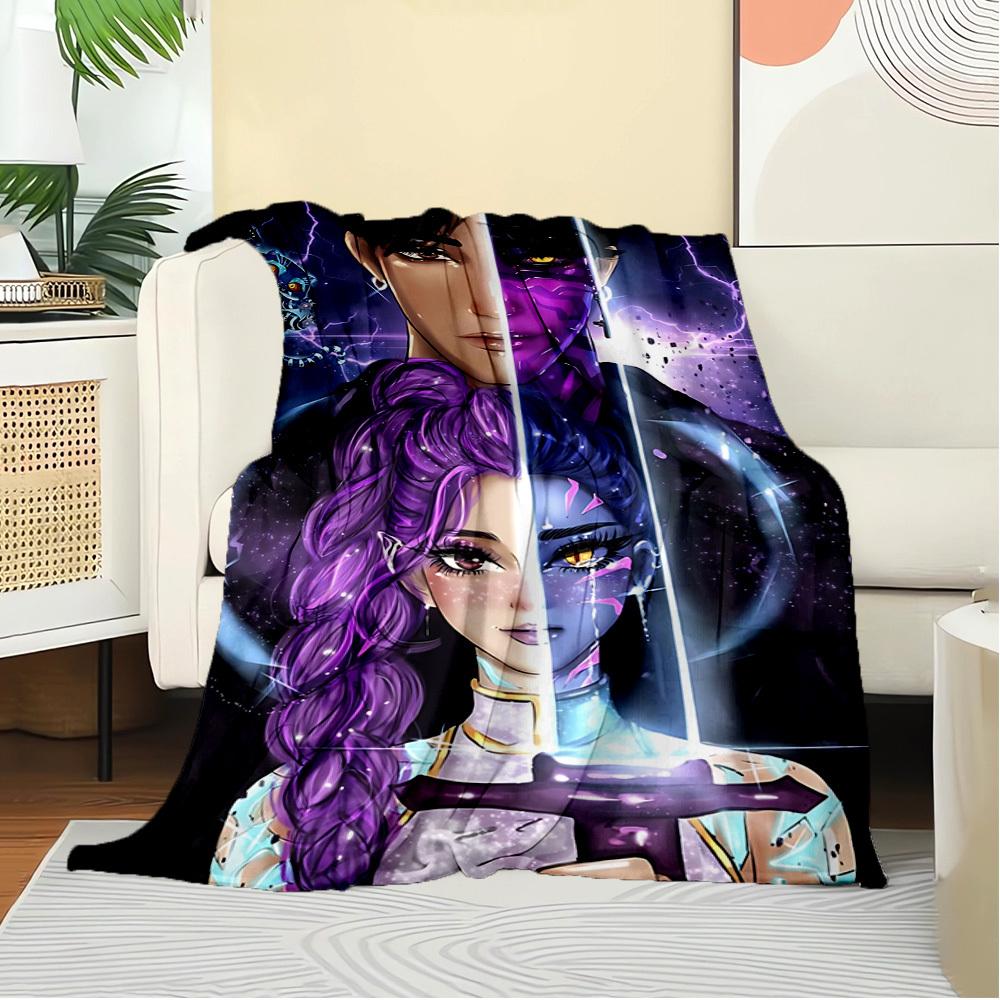 Gruppo di Ragazze Anime K-POP  Coperta Morbida Calda delle Quattro Stagioni  Copriletto Spesso a Maglia in Poliestere per Tutte le Stagioni per Letto, Campeggio, Viaggio  Regalo Perfetto