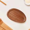 WOOD Dishes Snack Fruit Dessert Serving Tray Wooden Dinner Plate Dessert