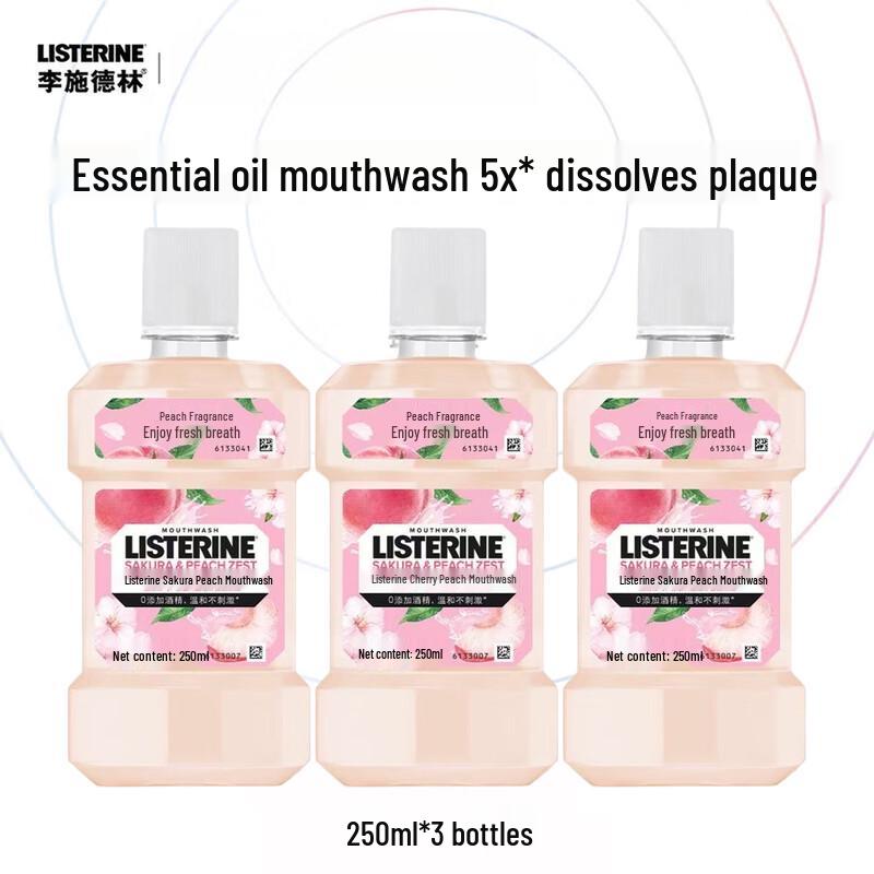 Listerine Cherry Blossom Peach Mouthwash (3-pack)