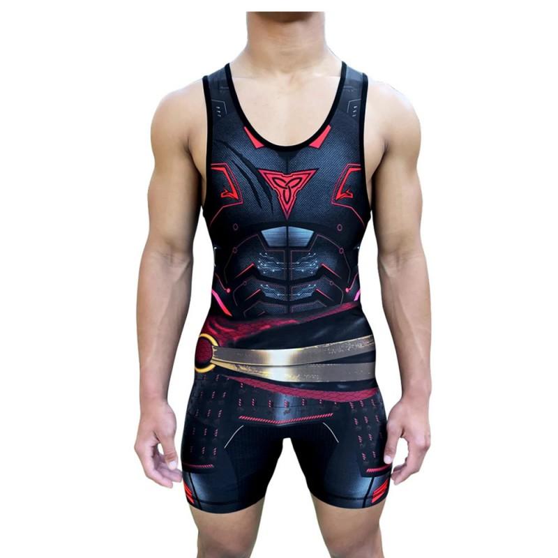 Mens Compression Wrestling Singlet Weightlifting Training Competition Swimwear