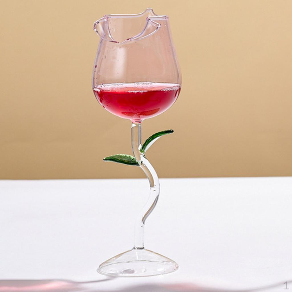 Cocktail Glass Glasses Drinking Green Leaves 5oz/150ml Unique Champagne Coupe Pink