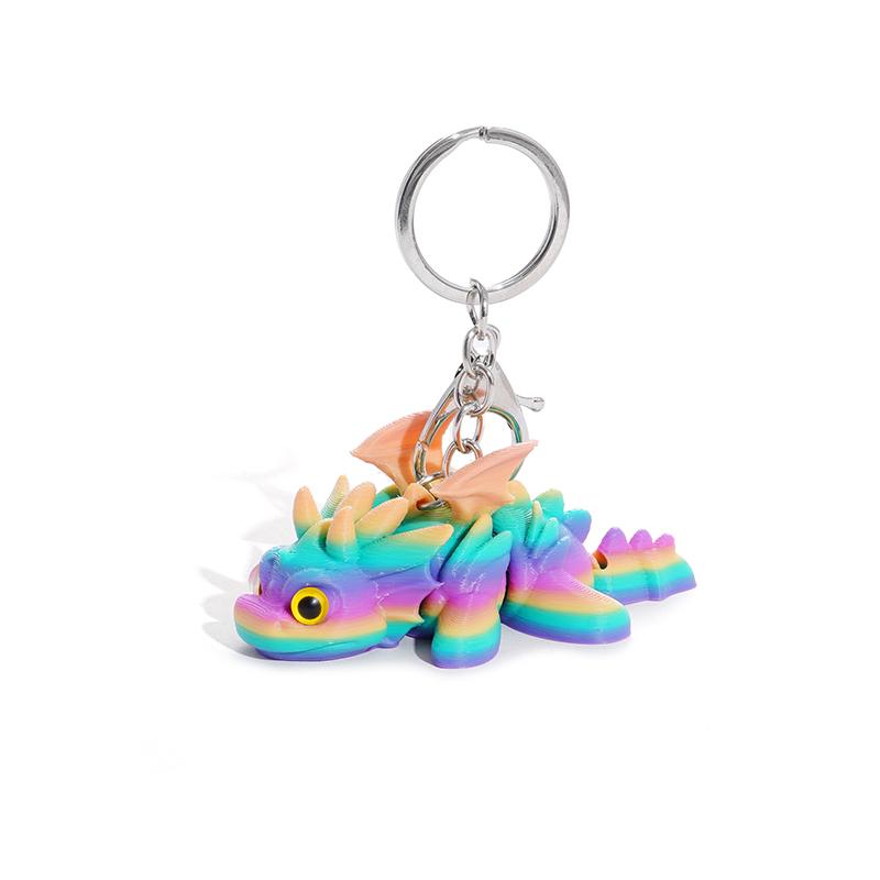 

Мультяшный 3D-принт, кукла-дракон, брелок-подвеска, шарм для сумки, подвижные суставы, креативные аксессуары для украшения рюкзака, подарки
