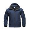 Giacca Impermeabile Foderata in Pile con Tasche con Cerniera da Uomo Outdoor Softshell con Cappuccio Giacca da Lavoro da Escursionismo Cappotto Antivento