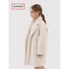 Kmmo Imitation Mohair Mid-Length Coat 2025 Autumn and Winter New Children's Clothing Popular Girls' Fur Coat Thickened