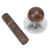 Coffee Tamper Coffee Distribution Tool with Wooden Round Handle Stainless Steel Base