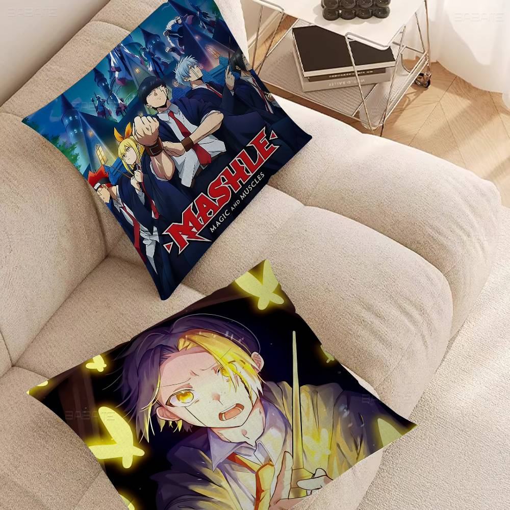 Japanese Anime MASHLE MAGIC AND MUSCLES Cushion Cover Polyester Sofa Cushions Decorative Throw Pillows Home Decoration