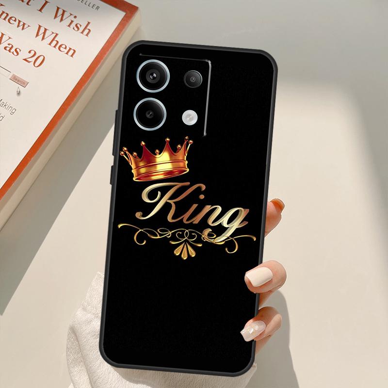 Queen King Crown Funda For Xiaomi Redmi Note 14 13 12 10 11 15 Pro Plus Case For Redmi 15C 10C 12C 13C 14C 15