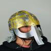Viking Medieval Chainmail Helmet Steel and Brass Helmet Knight Chainmail Hand Forged LARP  Best Gift