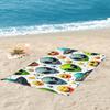 green alien and UFO pattern Beach Towel Soft Microfiber Quick Dry Absorbent Quick Towels For Bath