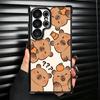 Funny Capybara Cartoon Cute Plating Phone Case For Samsung Galaxy S24 S25 FE S26 Edge S23 Ultra S22 S21 Plus S20 Anti-Fall Airab