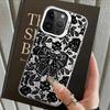 Fashion Black Lace Case for iPhone 17 Pro Max 13 Pro Air XR 12 XS 16 15 Plus 14 11 Back Phone Cover