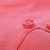 T-Mix Solid Color Women Ribbed Long Sleeve Round Neck Buttons Slim Fit T-shirt Blouse