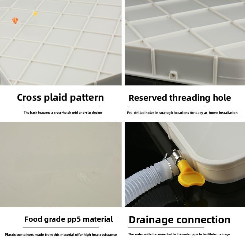 Bandeja de Plástico Rectangular con Drenaje Base para Maceta Recolector de Agua de Condensación Bandeja Larga Estrecha para Maceta