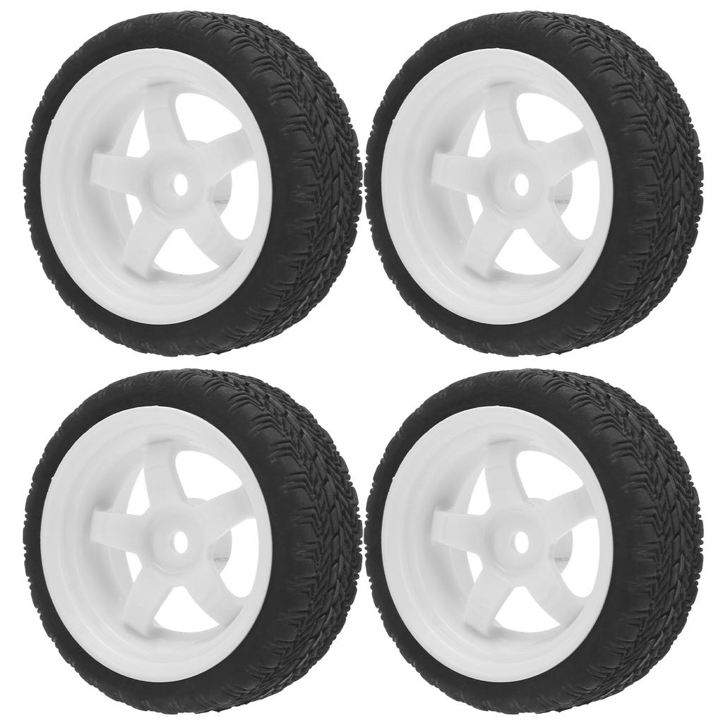 4Pcs 65mm Non Slip RC Rubber Tires Wheel Upgrade Accessory Fit for WPL D12 1/10 (012W)