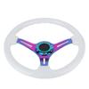 14in 6‑Hole Racing Steering Wheel Colorful Spoke ABS Drifting Wheel Universal for Car