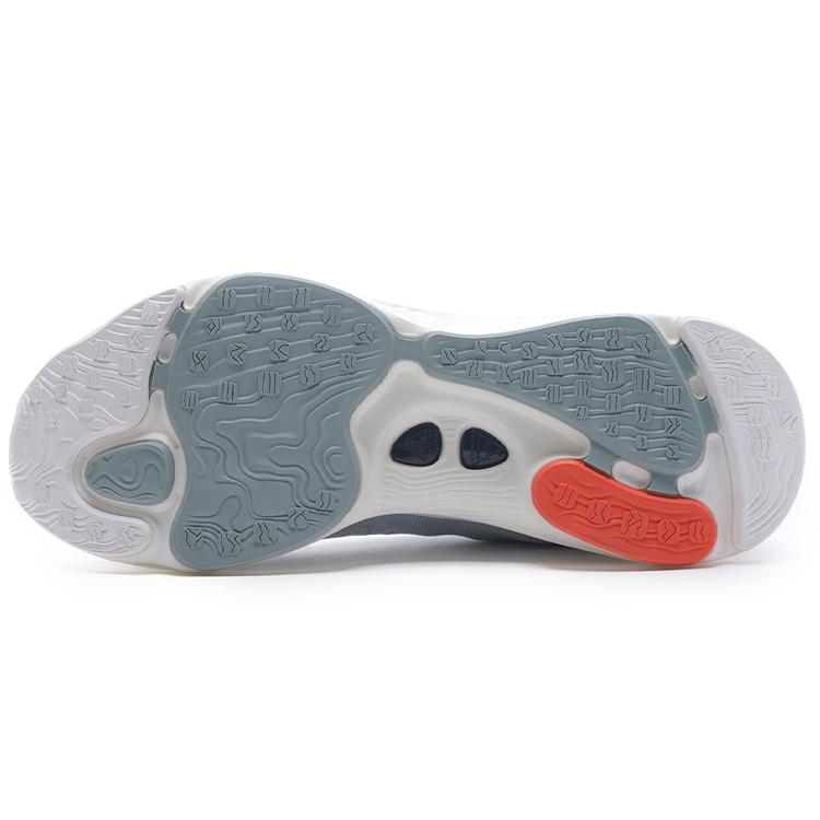 Li Ning Arashi Fabric Cushioning Slip Resistant Abrasion Resistant Low Top Running Shoes Men's Water Gray Green ARHQ079-3