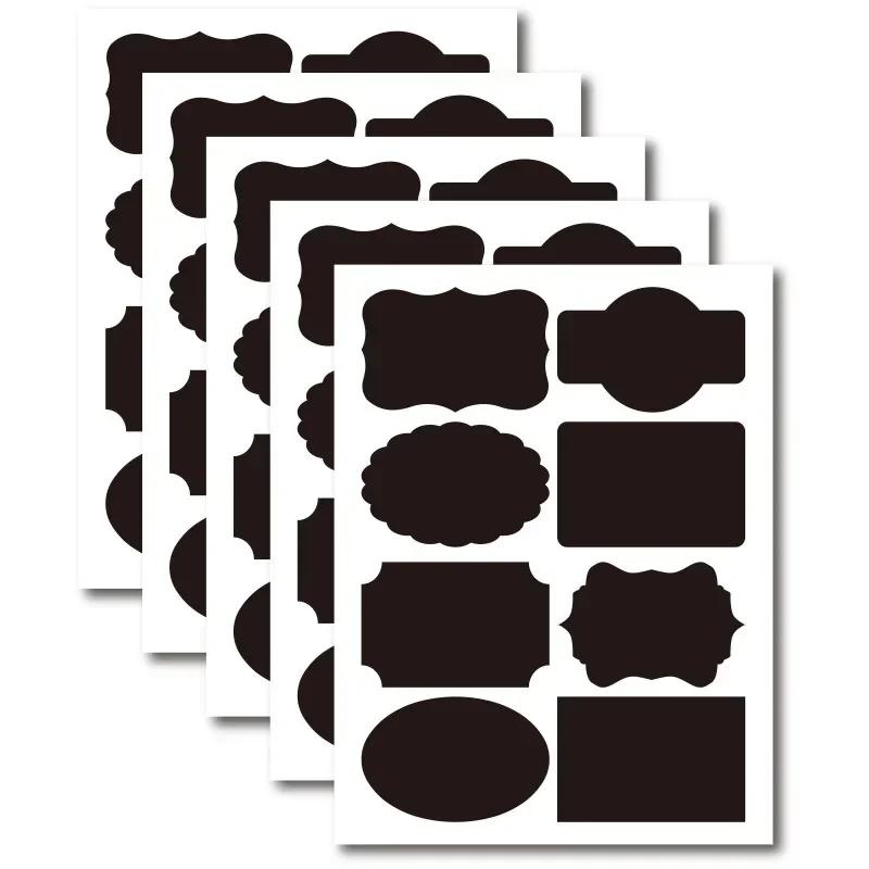1PCS Blackboard Stickers Waterproof Chalkboard Kitchen Spice Label Sticker Home Jars Bottles Tags Blackboard Labels White Marker