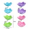 Plastics Lotus Shape Soap Box Punch Free Flower Shape Double Layer Soap Holder Wall Mounted Anti-slip Water Draining Soap Dish