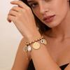 Multi-element Coin Cross Necklace Set Stainless Steel Clavicle Chain Cross-border Jewelry