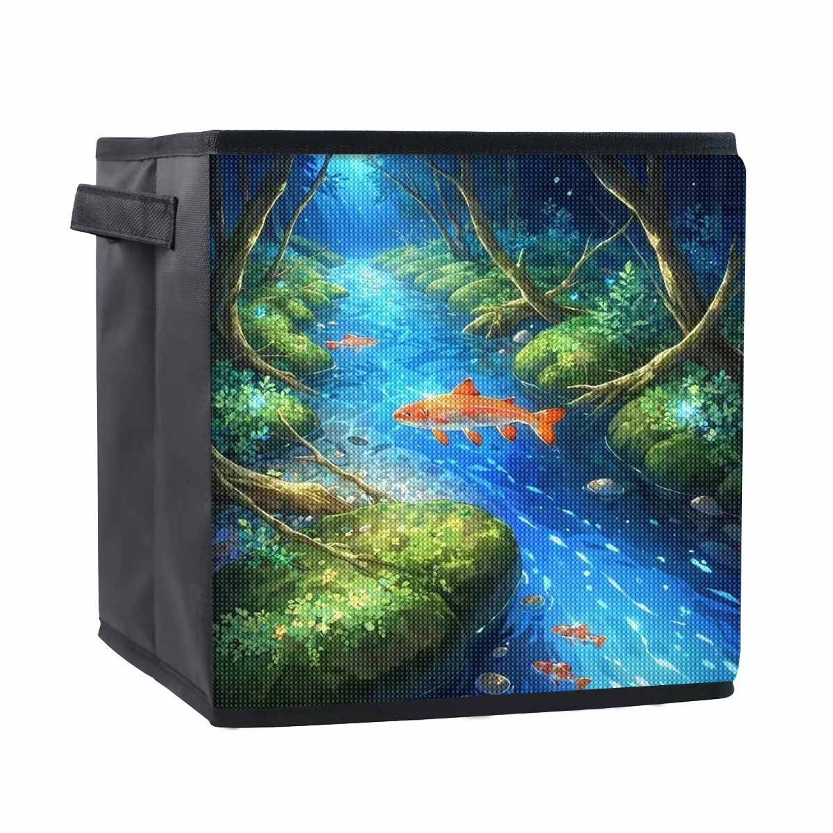 

Кои в ручье 5D алмазная живопись корзина для хранения полная круглая выкладка мозаика алмазная вышивка наборы для вышивания крестом домашний декор домашний декор 25cmx25cm