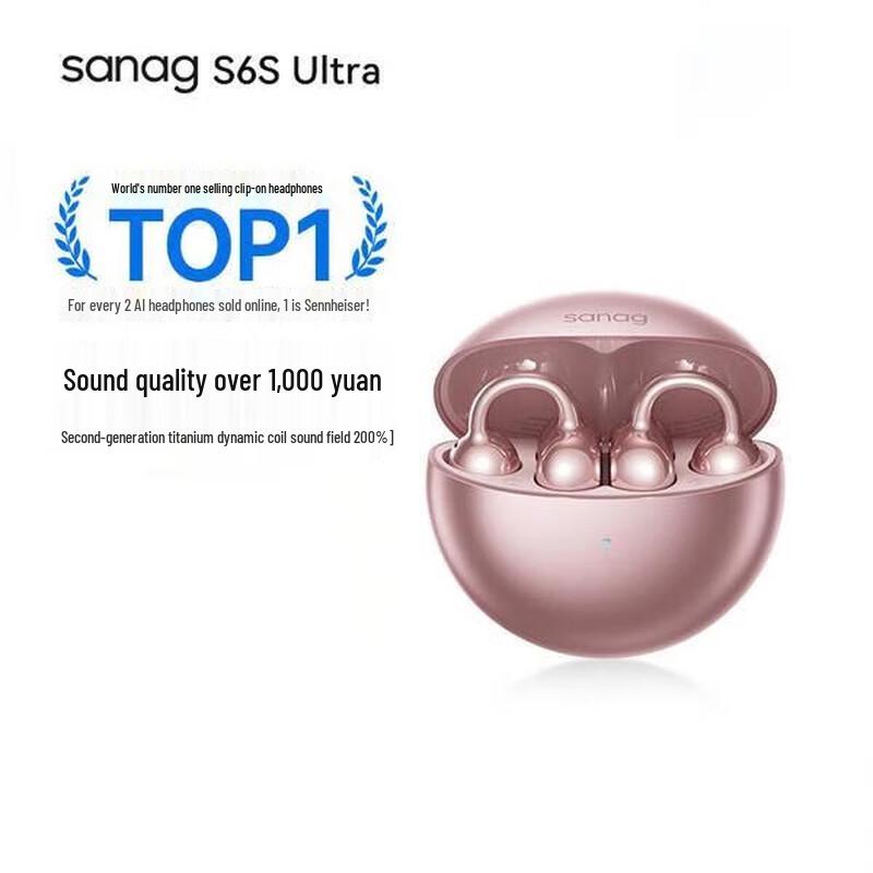 

SANAG S6S Ultra Ear-Clip Open-Ear Wireless Sports Headphones