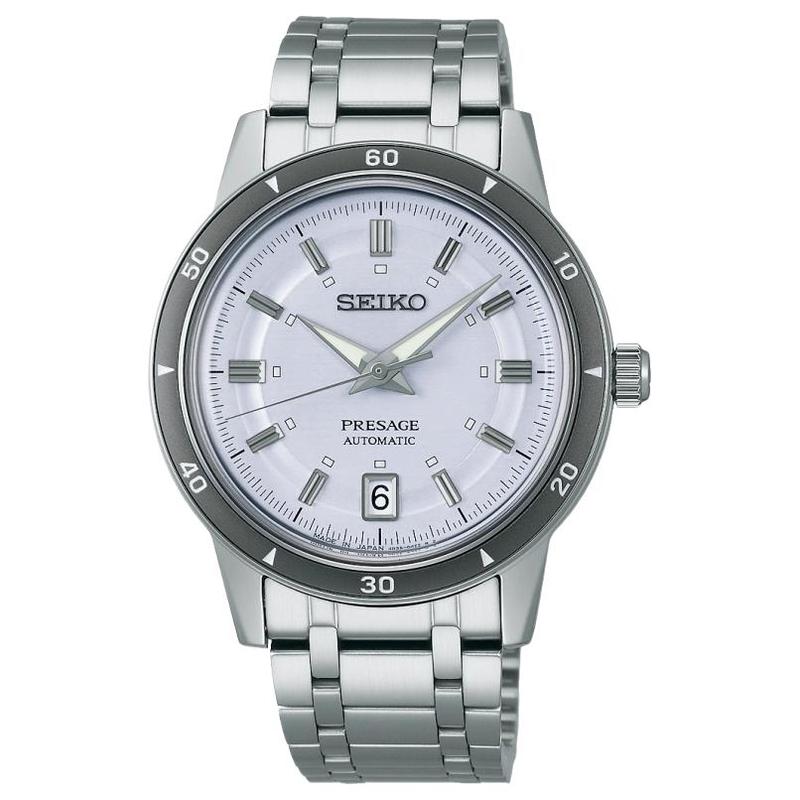 SEIKO Presage Pilot 50m Waterproof Automatic Steel Strap 46.2mm Men s Watch Silver Dial SARY267 серебряный