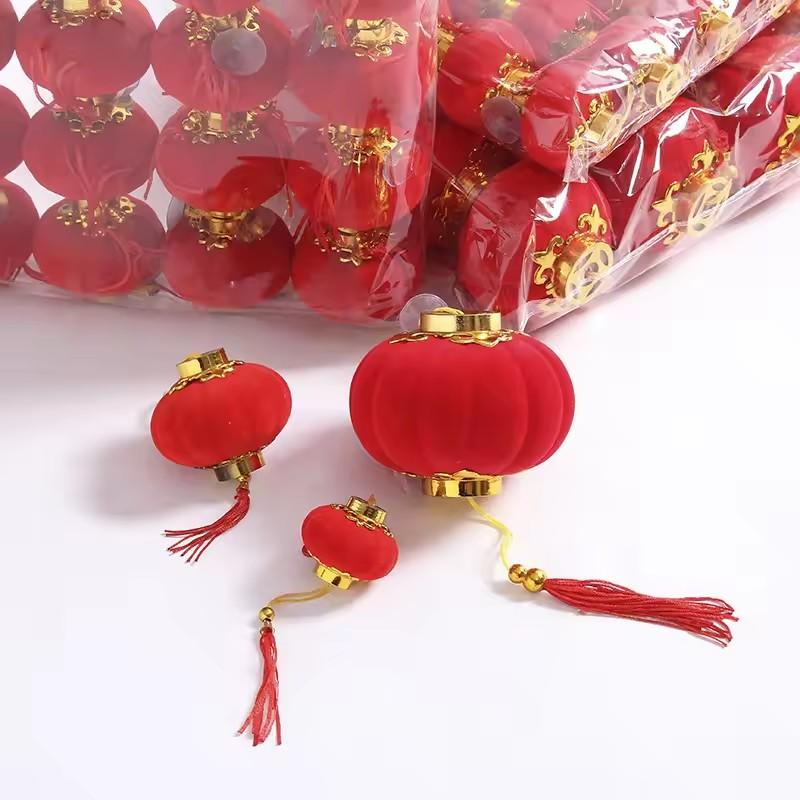 30/25Pcs Chinese New Year Decoration Pendant Chinese New Year Home Lantern Party Decor Chinese Spring Festival Decor Red Lantern