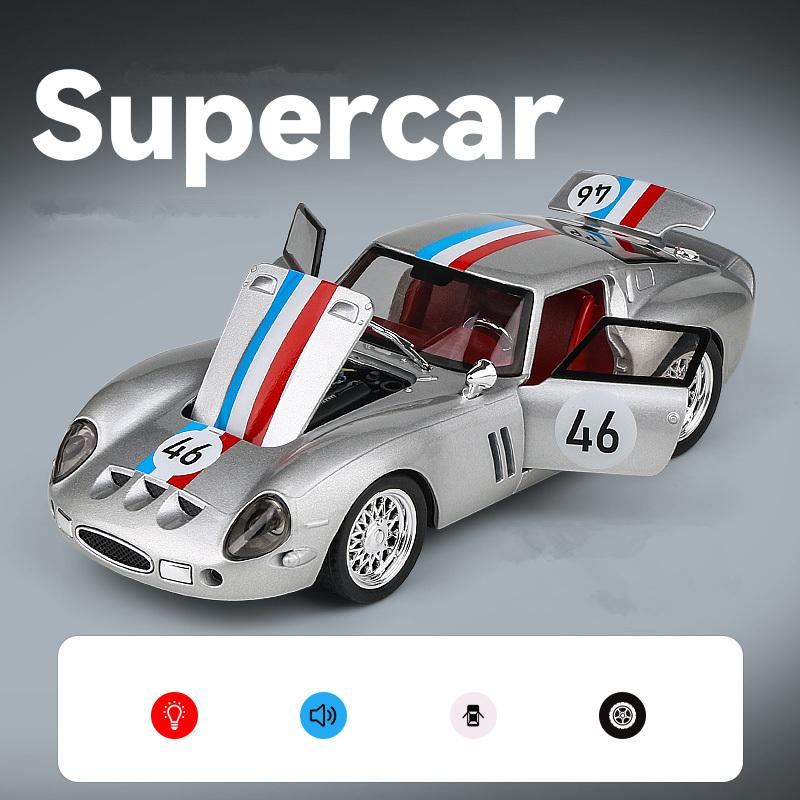 1:32 250 Gto Legering Sportwagen Model Diecasts Metaal Baanrace Voertuigen Auto Model Geluid En Licht Simulatie Kinder Speelgoed Cadeau
