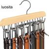 Tie Storage Rack Scarf Belt Holder with Multiple Hooks, 360-Degree Rotating, Multifunctional Closet Belt Hanger Storage Holder