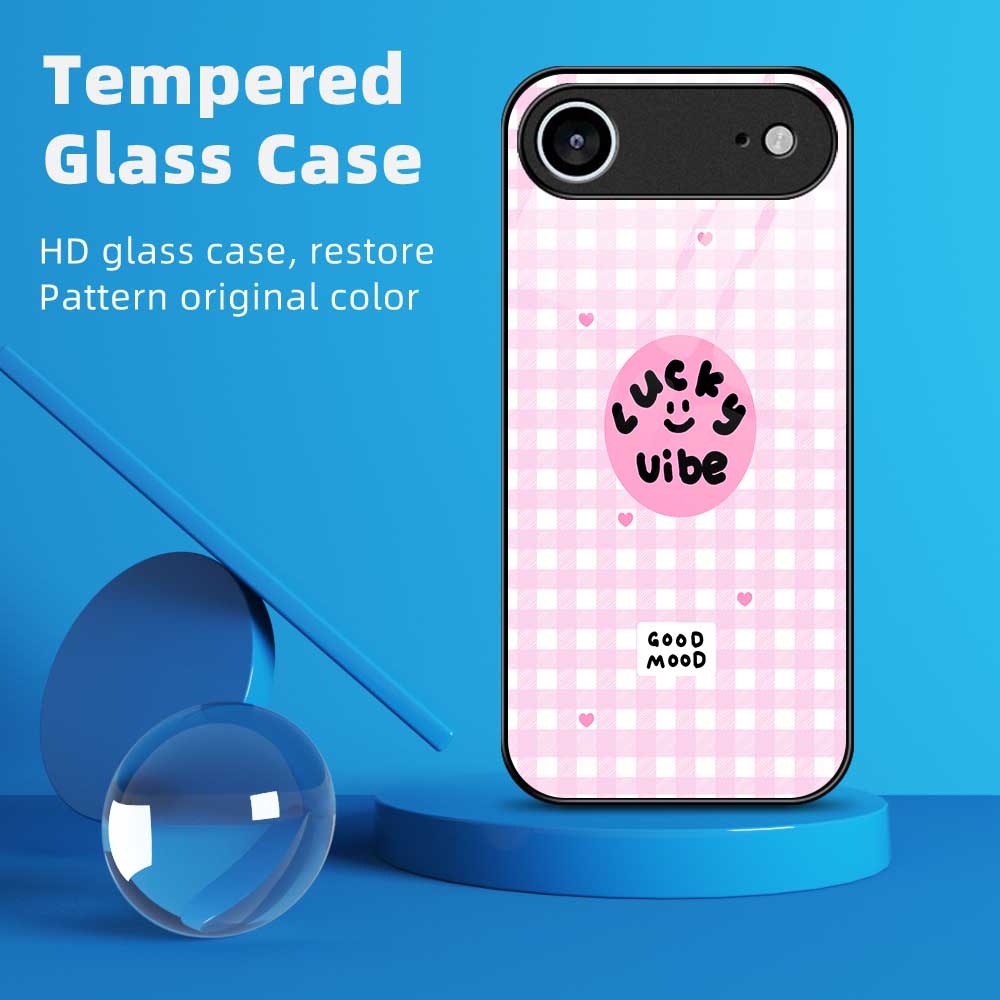 For iPhone 17 Air Case PC TPU Tempered Glass Pattern Printing Phone Back Cover
