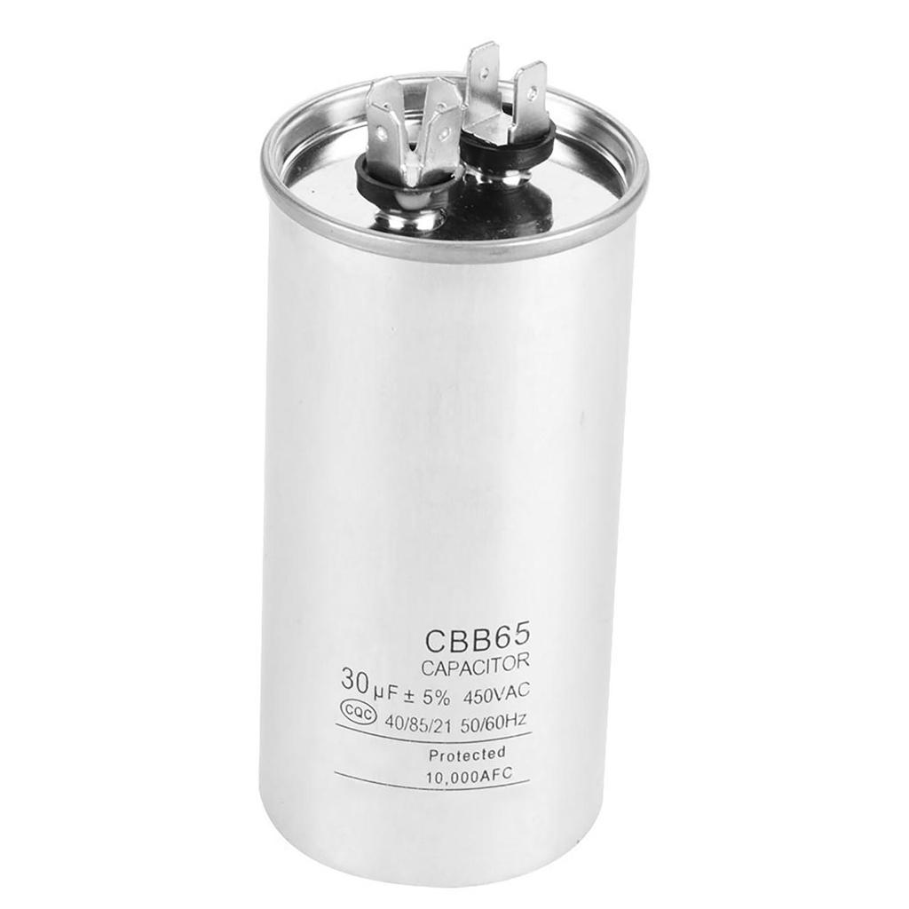 CBB65A‑1 30uF AC 450V Cylindrical Motor Capacitor for  Conditioner Motors Refrigerator